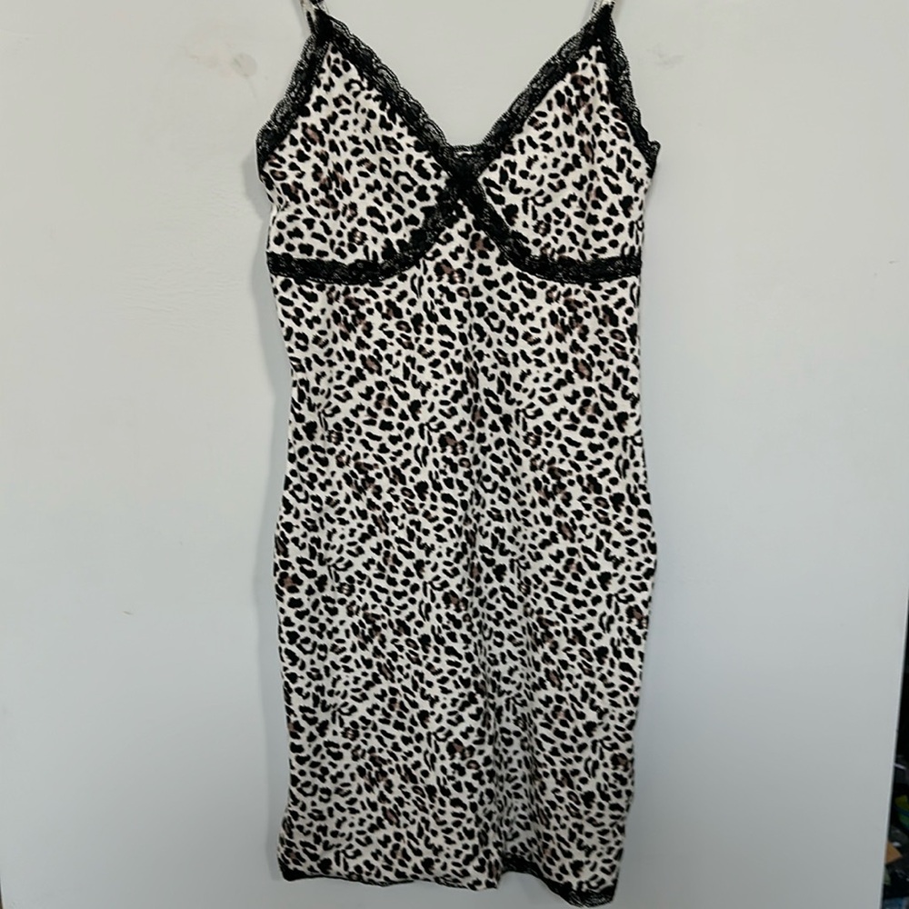 Cheetah print slip style dress/lounge wear